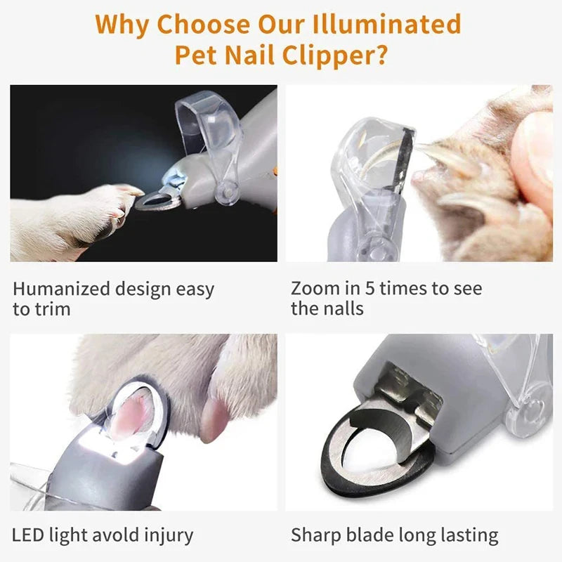 Precision LED Pet Nail Clippers